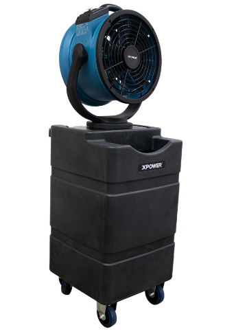 XPOWER FM-88WK2 Multi-purpose oscillating misting fan with Built-In water pump and WT-90 mobile water reservoir-Misting Fan-Pet's Choice Supply