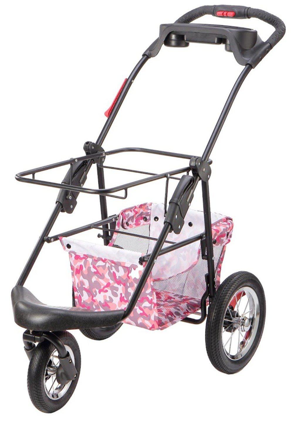 Petique 5 in 1 Pet Stroller Frame Only Pink Camo