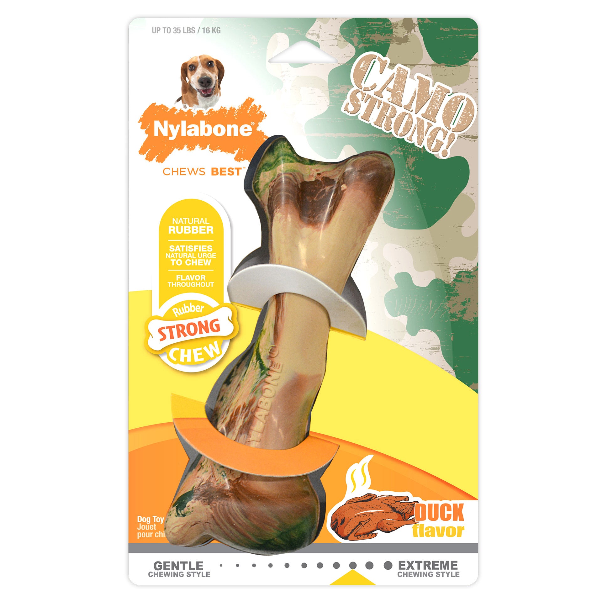 Nylabone rubber dog bone best sale