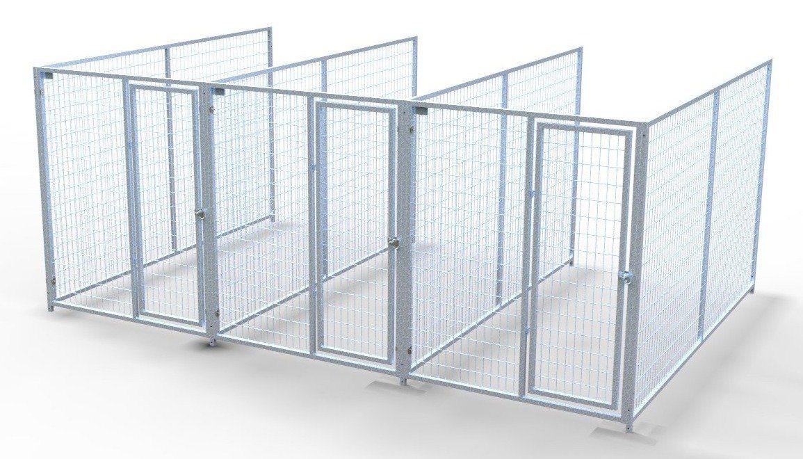 TK Products Pro-Series Backless Multi-Run Dog Kennels 5’x10′ w/ Stainless steel hardware.