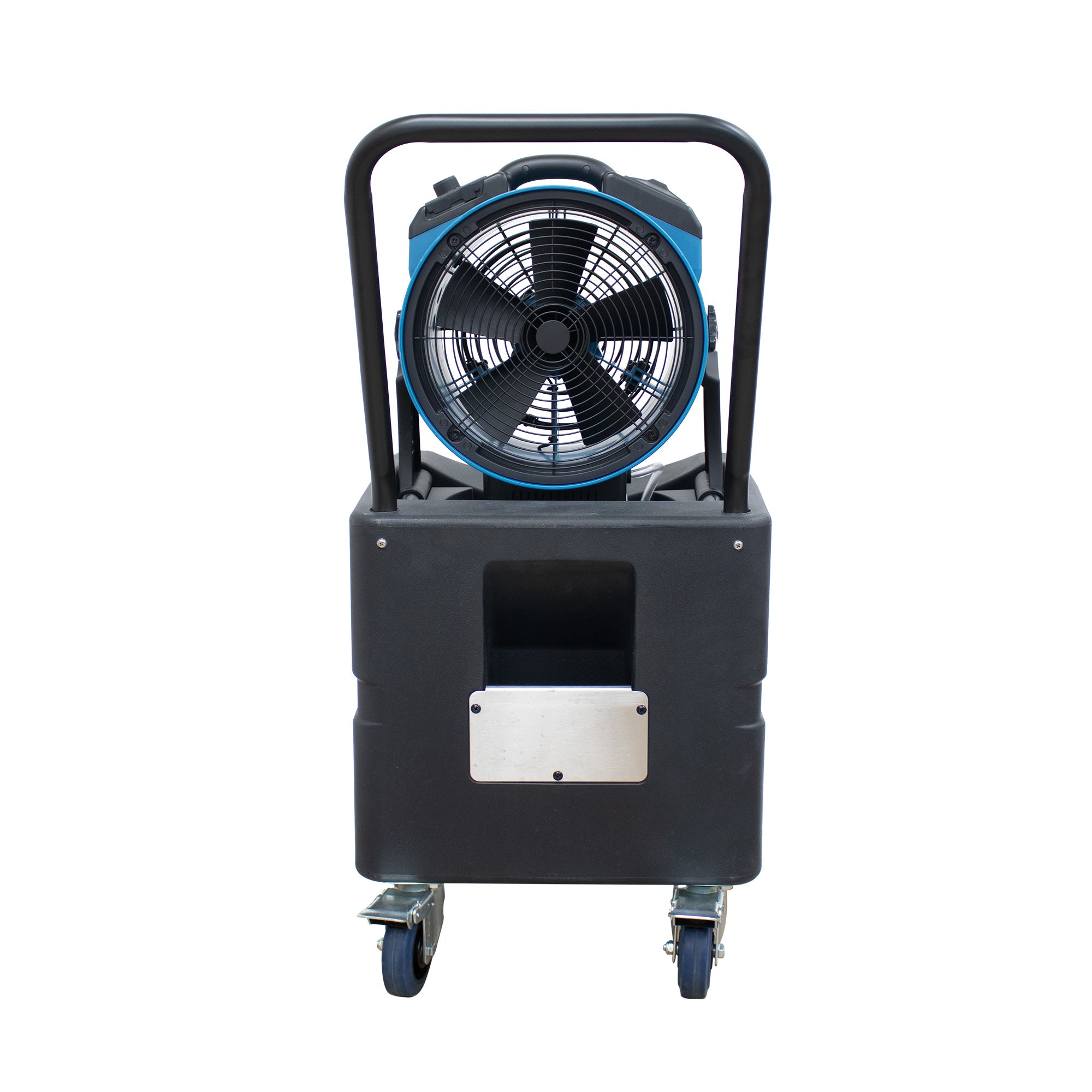 XPOWER FM-65WBK Battery Operated Rechargeable Variable Speed Outdoor Cooling Misting Fan with Built-In Water Pump, Hose, and WT-35 Mobile Water Reservoir Tank