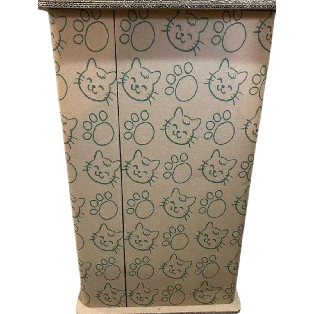 PetPro 2-Floor Cat House - Cardboard Condo for Cats with 15.7 x 20 x 32.6 Inches Dimensions, Durable Material, Easy Assembly, Safe for Pets