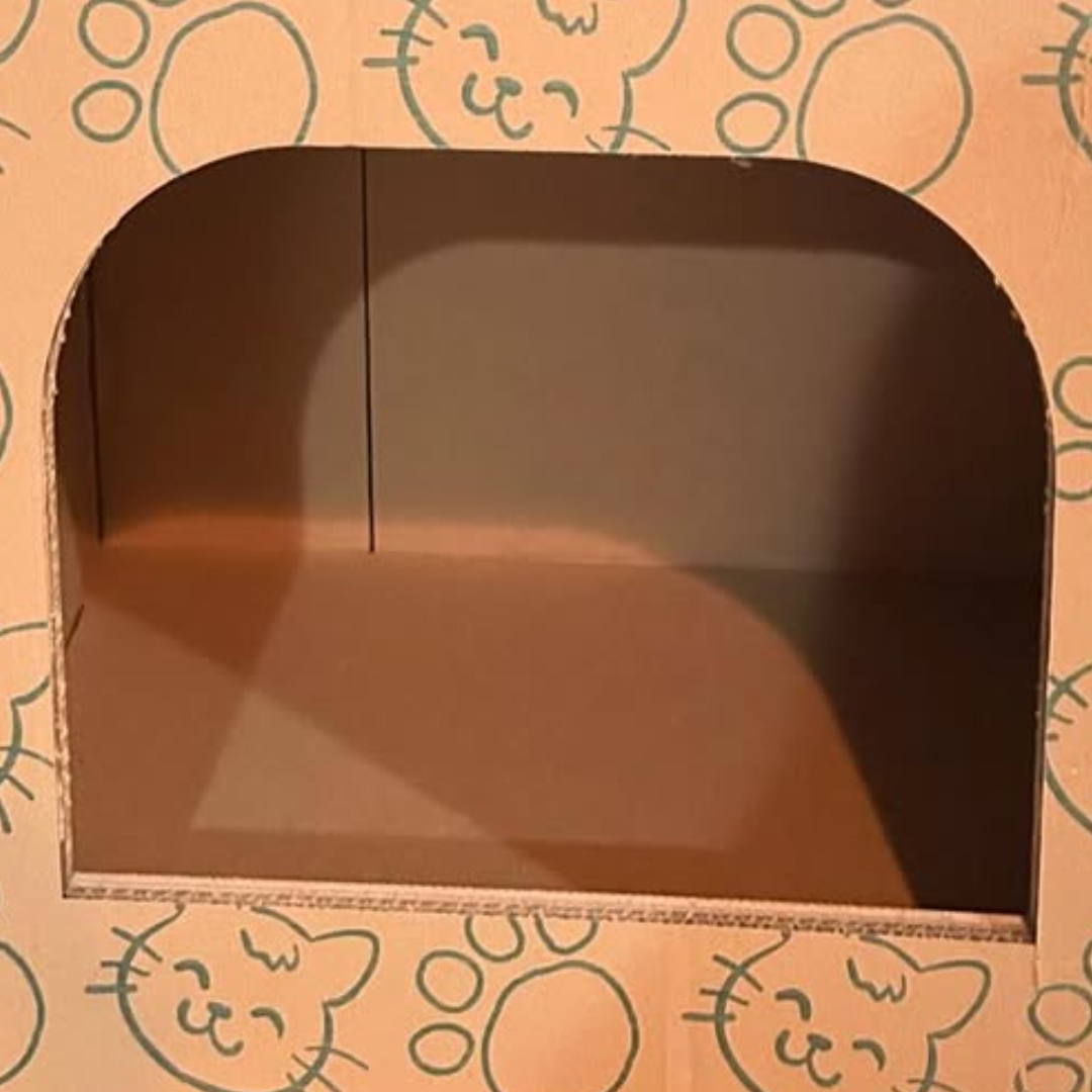 PetPro 2-Floor Cat House - Cardboard Condo for Cats with 15.7 x 20 x 32.6 Inches Dimensions, Durable Material, Easy Assembly, Safe for Pets