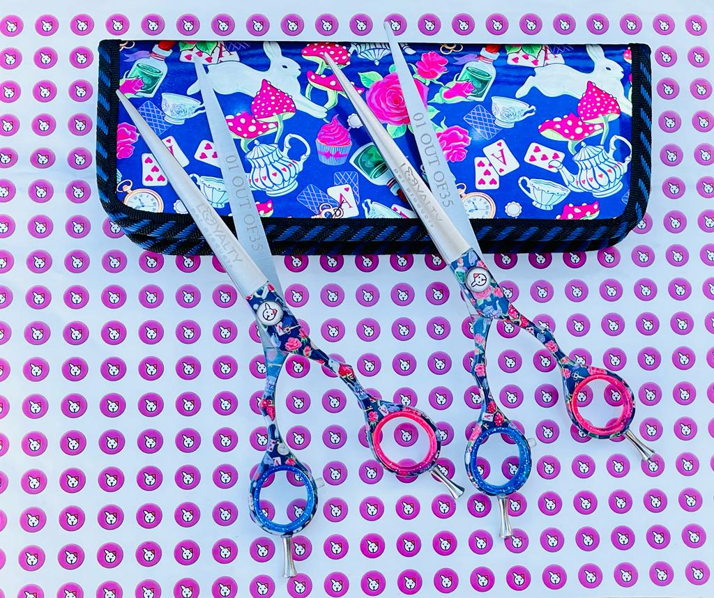 Loyalty Pet Products “Wonderland ” 2 pc Shear Set With Matching Shear Case + Gift