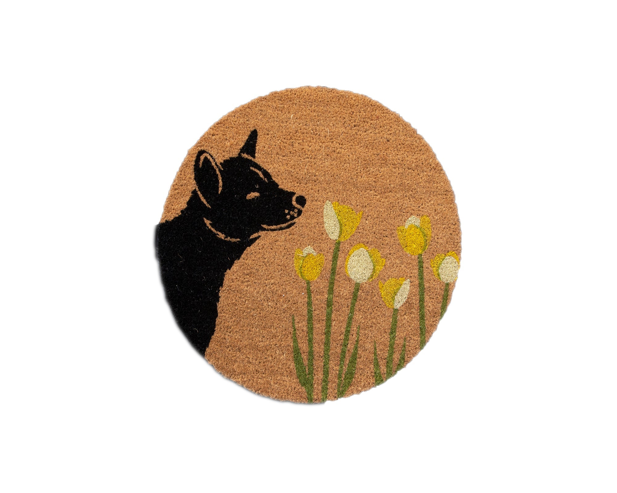 4CatsnDogs- Convertible Entrance Mat "Spring dog sniff"