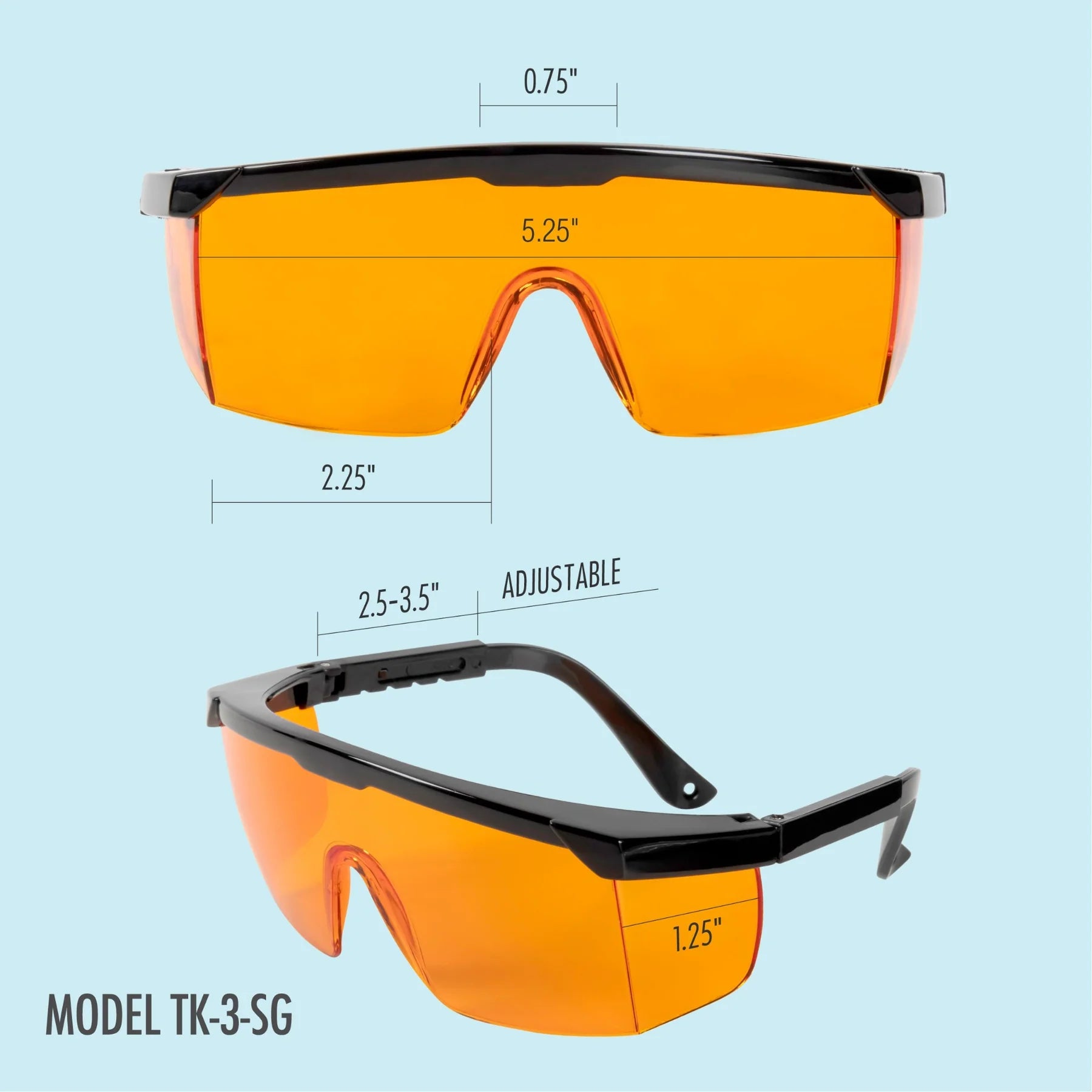 Tool Klean Yellow UV Light Safety Glasses - EN166 ANSI Z87.1, CE – UV 400