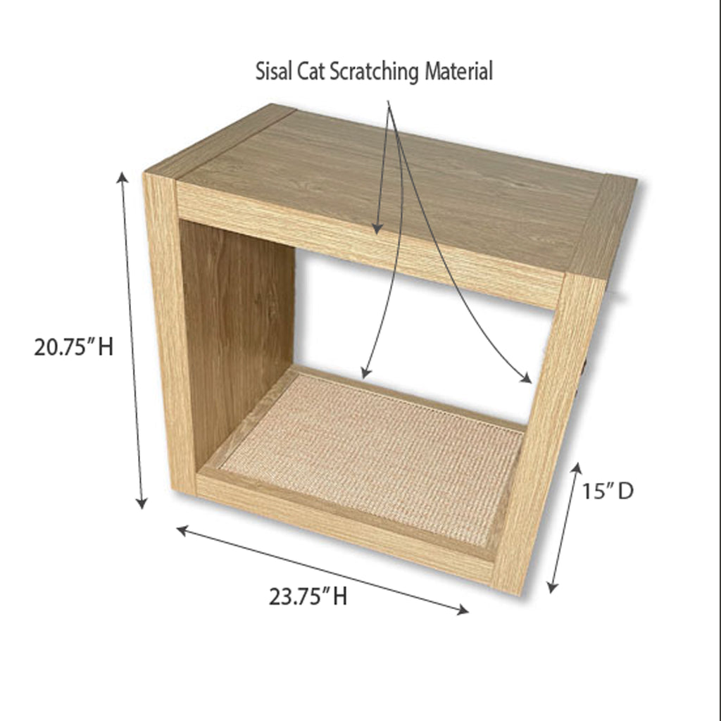 Designer Pet Products Bailey Cat Scratcher End Table in Driftwood