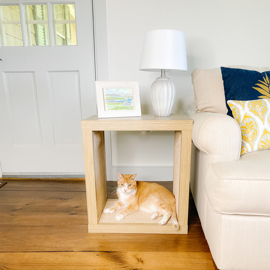 Cat scratcher outlet end table