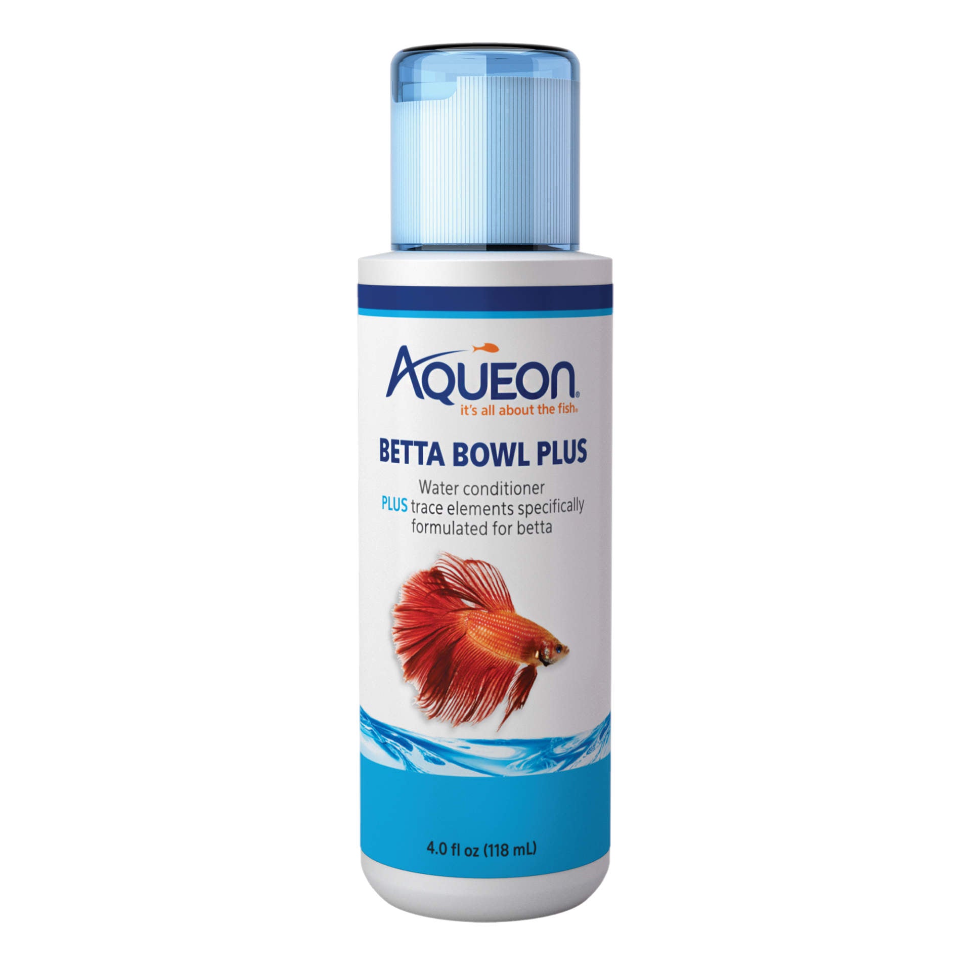 Aqueon Betta Bowl Plus Water Conditioner 4 ounces 1.7″ x 1.7″ x 5.4″
