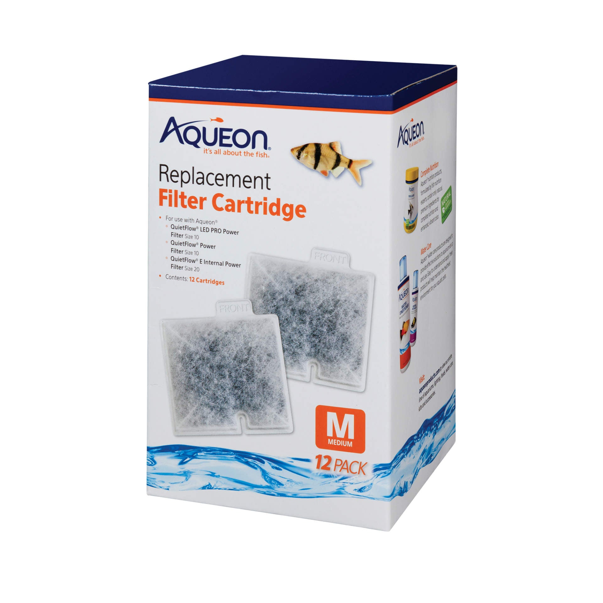 Aqueon Replacement Filter Cartridges 12 pack Medium 4.9″ x 2″ x 5.7″