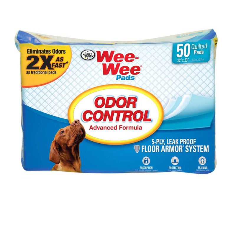 Four Paws Wee-Wee Odor Control Pads 50 count White 22″ x 23″ x 0.1″ – 100516270