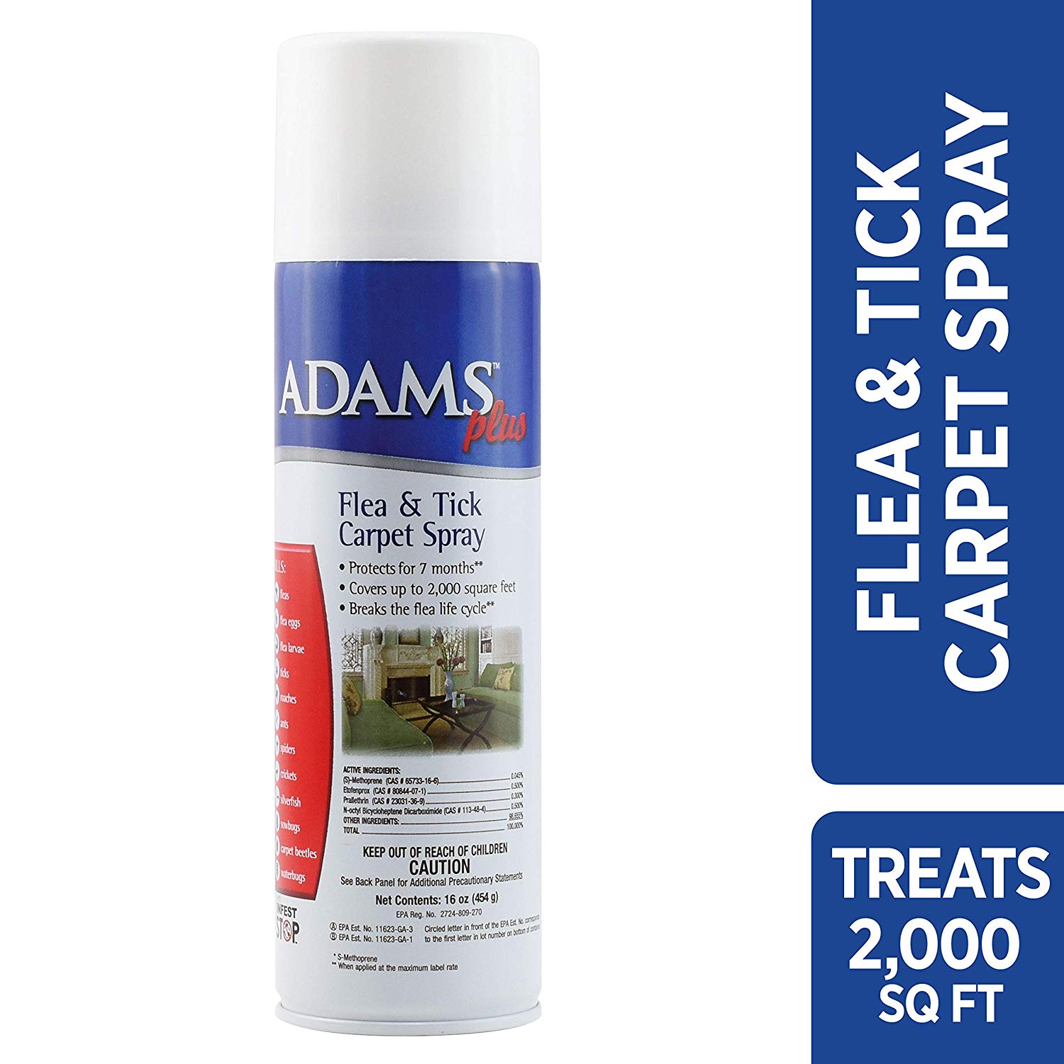 Adams Plus Flea and Tick Carpet Spray 16 ounces