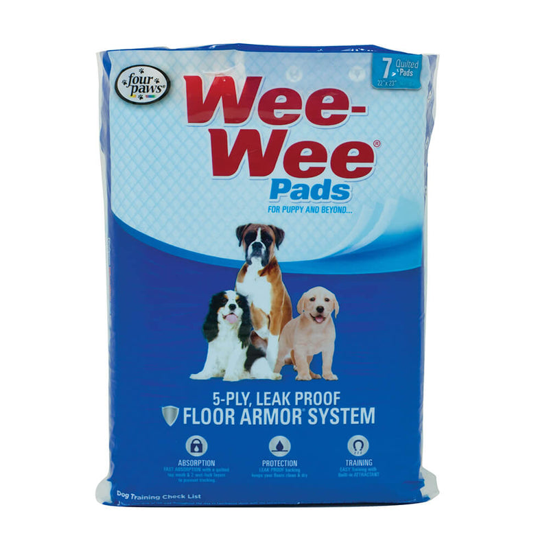 Four Paws Wee-Wee Pads 7 pack White 22″ x 23″ x 0.1″ – 100534710