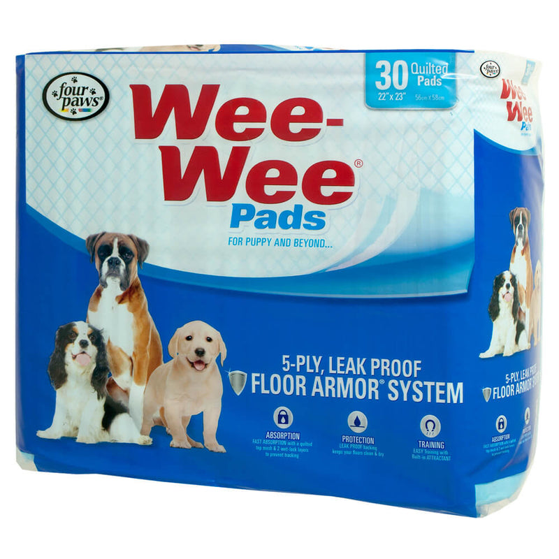 Four Paws Wee-Wee Pads 30 pack White 22″ x 23″ x 0.1″ – 100534712