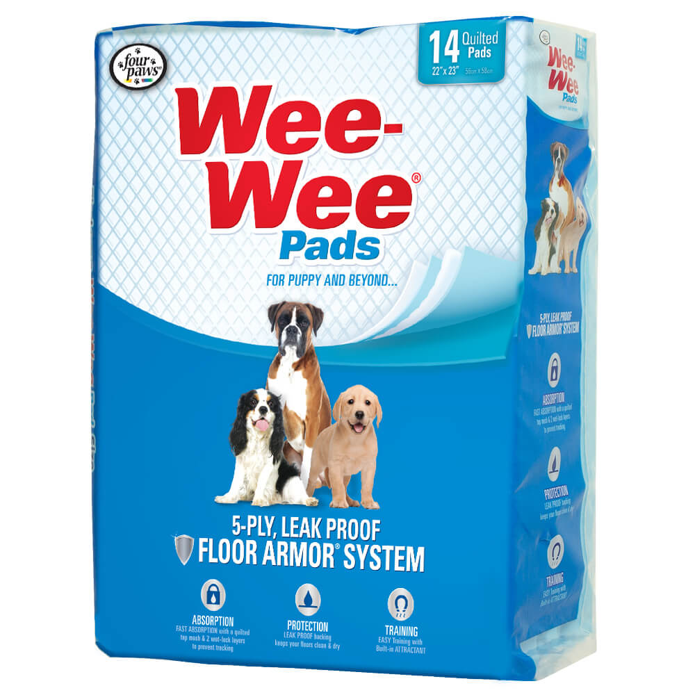 Four Paws Wee-Wee Pads 14 pack White 22″ x 23″ x 0.1″ – 100534763