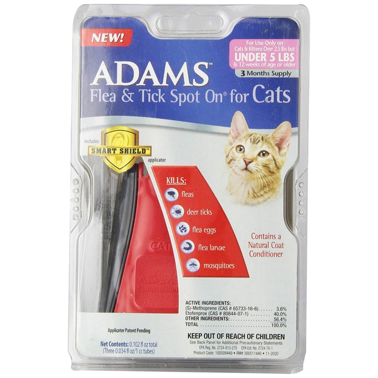 Adams Plus Flea and Tick Spot on Cats Under 5 lbs