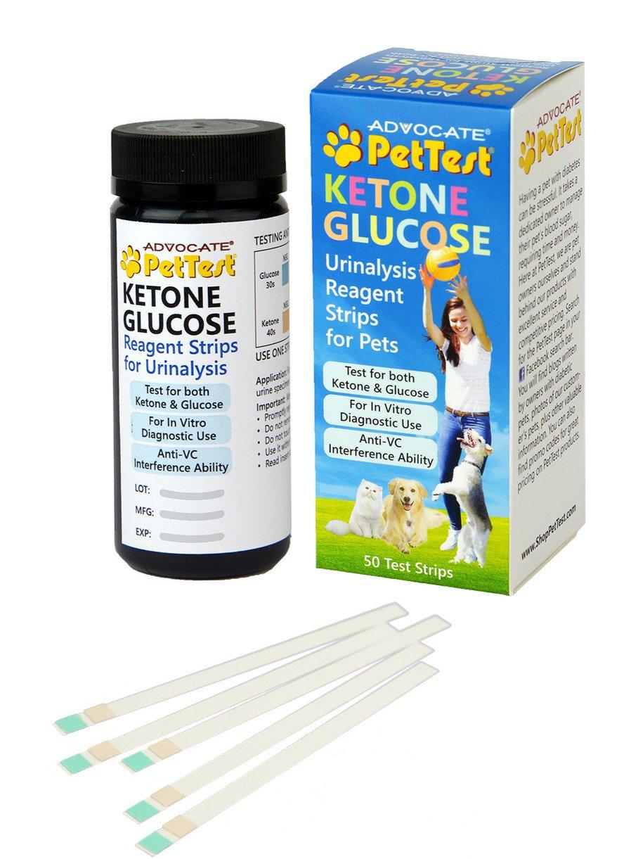 Advocate PetTest Ketone Glucose Strips for Pets - 50 Strips