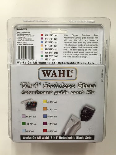 Wahl 5-In-1 Stainless Steel Guide Combs (8 Piece Set)