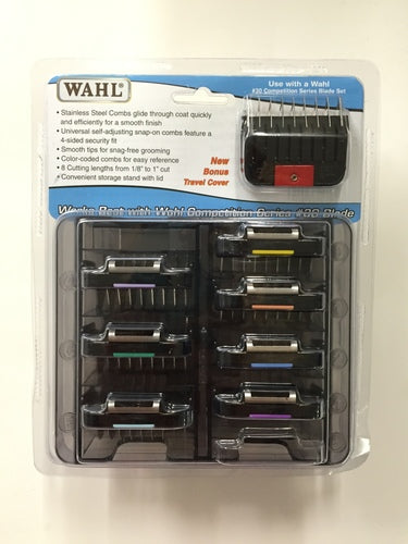 Wahl Detachable Blade Stainless Steel Combs (8 Piece Set)