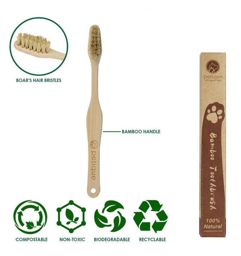 Petique Eco-Friendly Bamboo Pet Toothbrush