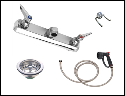 Tub Plumbing Complete Set-up 8″ Center