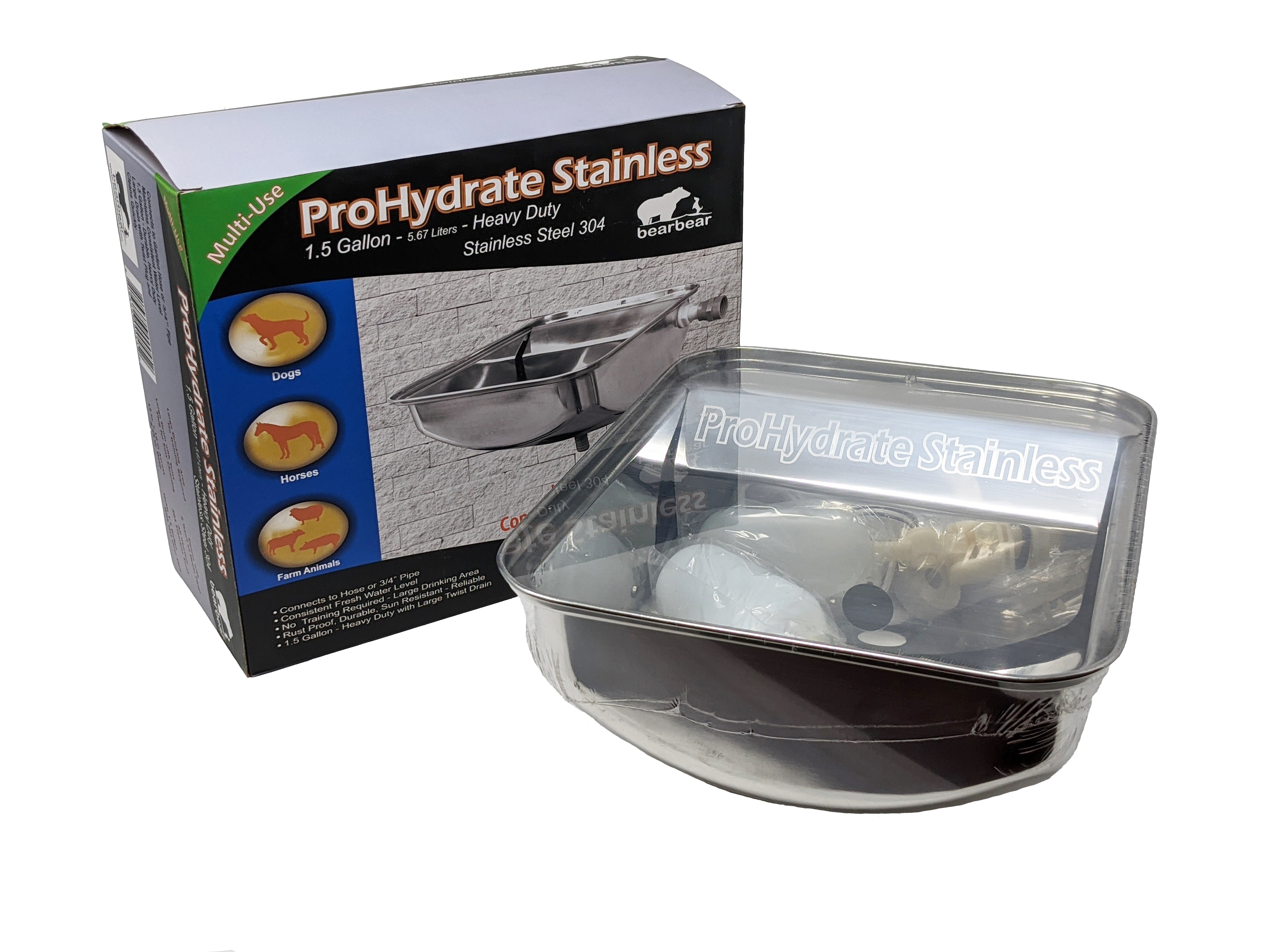 Bear Bear ProHydrate Stainless Steel Waterer 1.5 Gallons