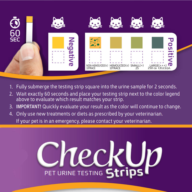 Coastline Global CheckUp Dog and Cat Urine Testing Strips for Detection of Blood in Urine