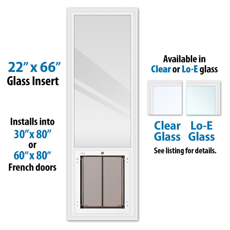 PlexiDor Glass Series Pet Doors - French Door Inserts