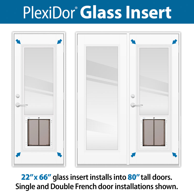 PlexiDor Glass Series Pet Doors - French Door Inserts