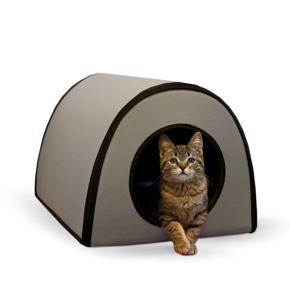 K&H Pet Products Mod Thermo-Kitty Shelter Gray 15″ x 21.5″ x 13″ – KH5122