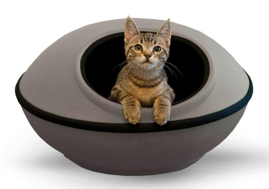 K&H Pet Products Mod Dream Pods Cat Bed Gray / Black 22″ x 22″ x 11.5 – KH5183