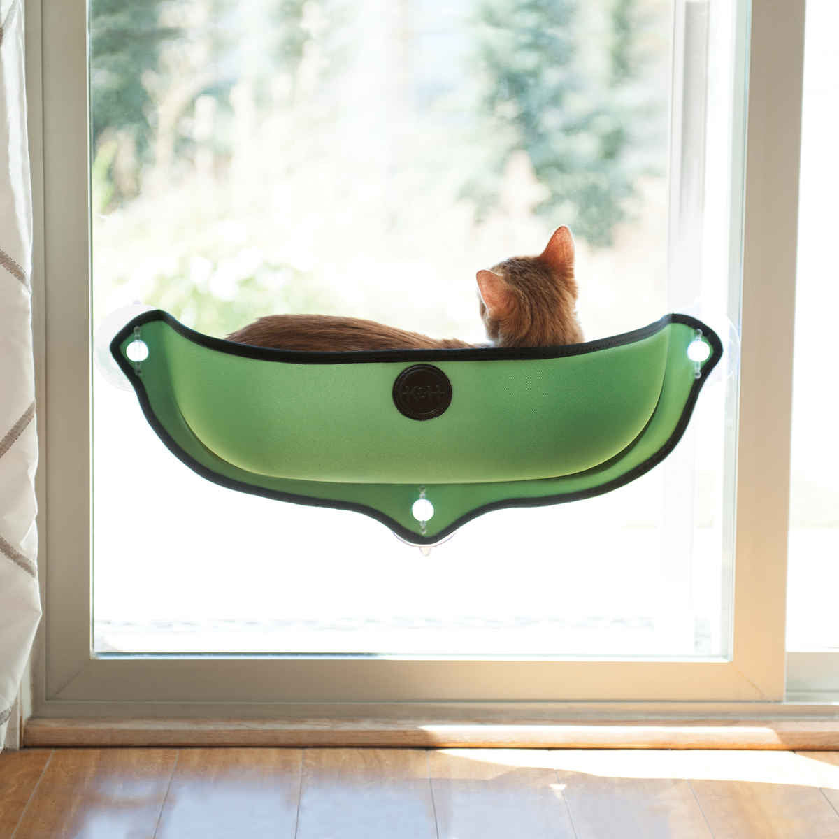 K&H Pet Products EZ Mount Window Bed Kitty Sill Green 27″ x 11″ x 10.5″ – KH9192