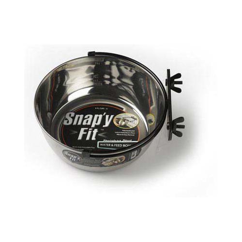 Midwest Stainless Steel Snap’y Fit Water and Feed Bowl