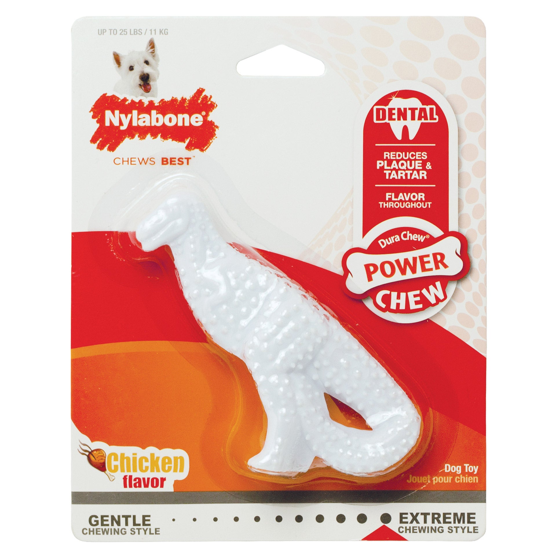 Nylabone Power Chew Dental Dinosaur Dog Toy Giant