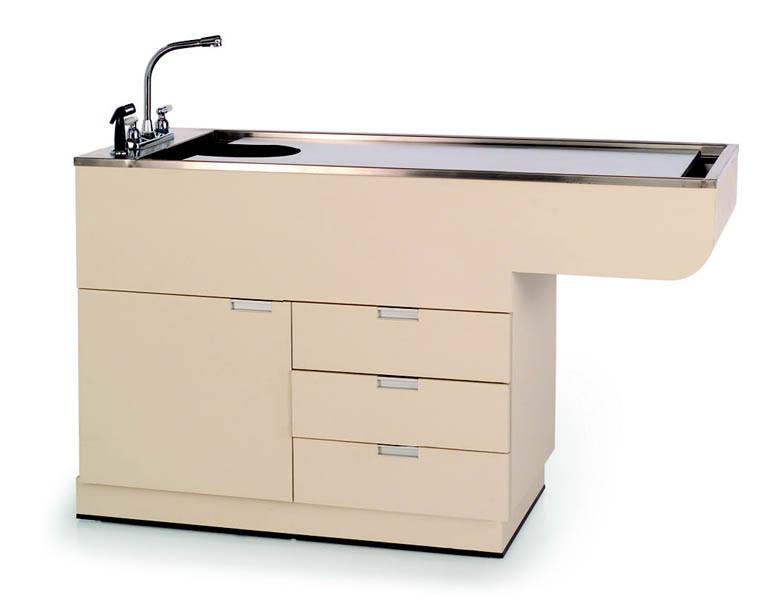 Vetline Multipurpose 60″ Bi-Level Wet Table with Cabinet and Drawers