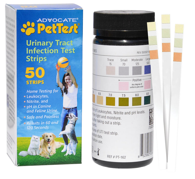 Advocate PetTest Urinary Tract Infection Test Strips - 50/bx