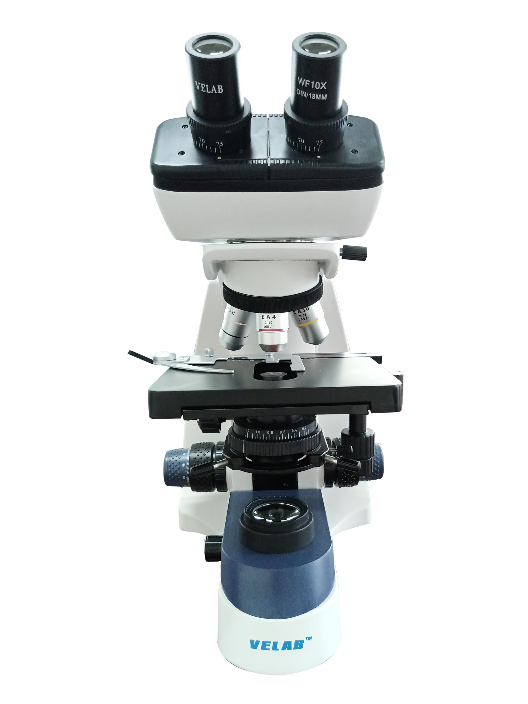 VELAB Binocular Microscope w/ Sliding Eyepieces and Quadruple Nose Piece (Basic)