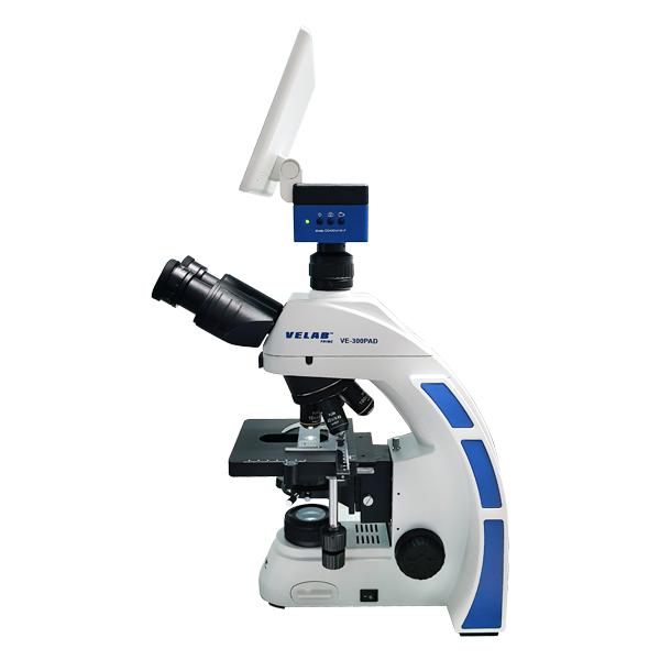 VELAB Biological Binocular Microscope w/ 10.1" Integrated Tablet and 4.0 MP Digital Camera