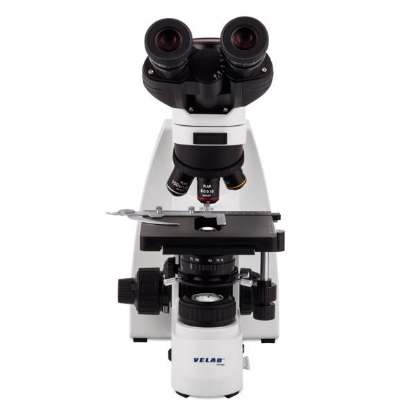 VELAB Biological Trinocular Microscope w/ Plan Achromatic Objectives