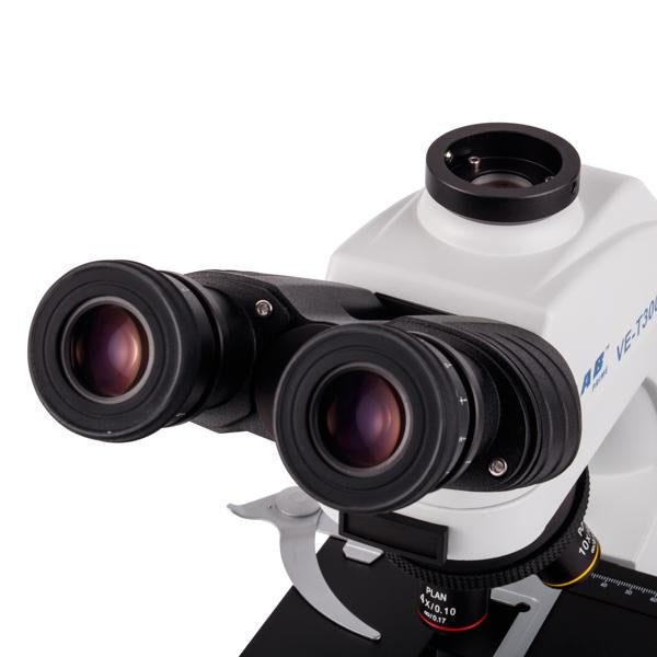 VELAB Biological Trinocular Microscope w/ Plan Achromatic Objectives