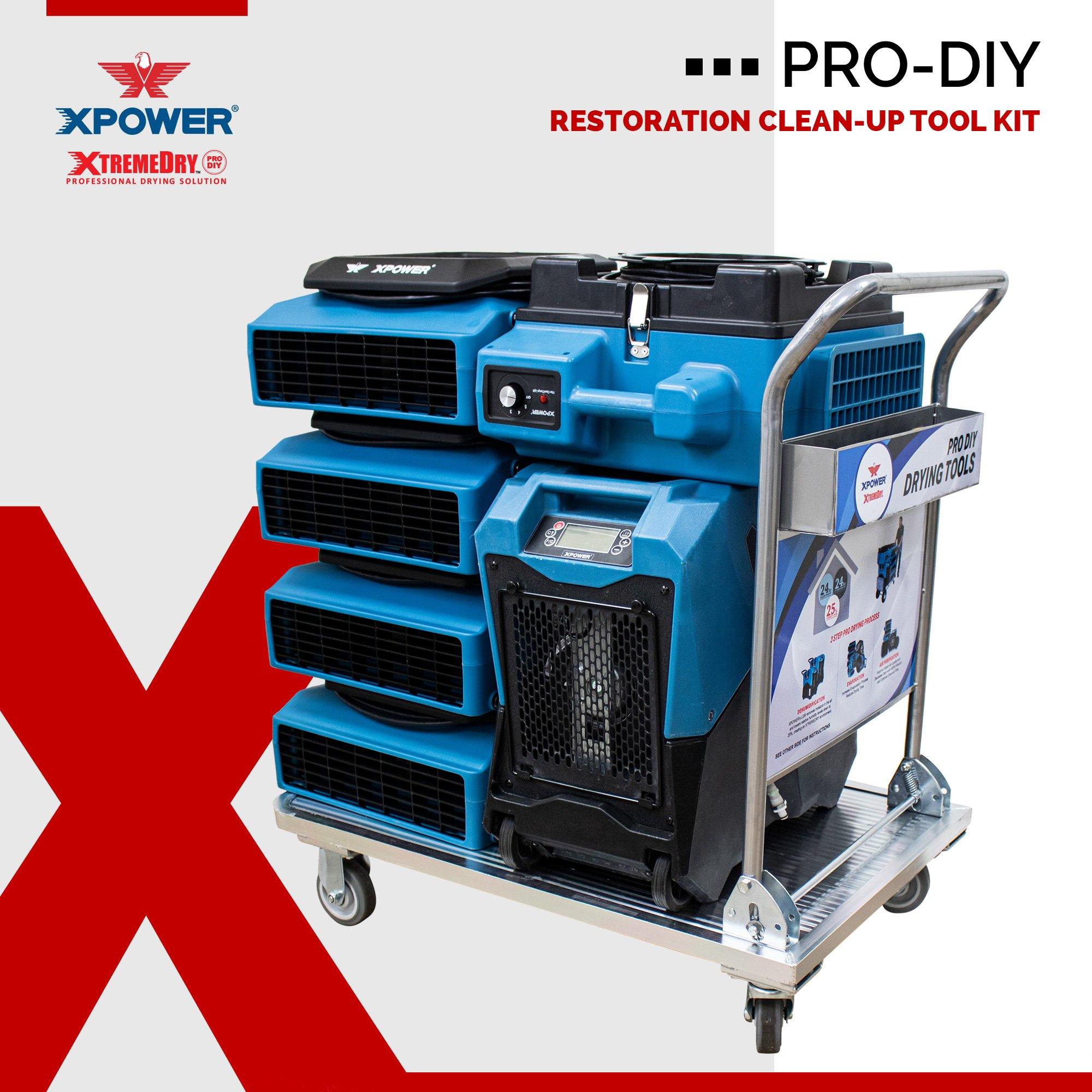 XPOWER XtremeDry® Pro-DIY Restoration Clean-Up Tool Kit