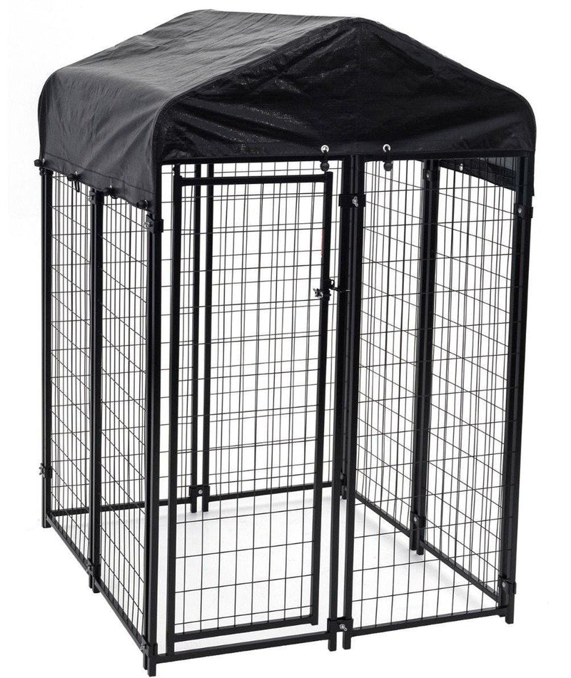 Lucky Dog 4'W x 6'H Outdoor Pet Kennel with Cover