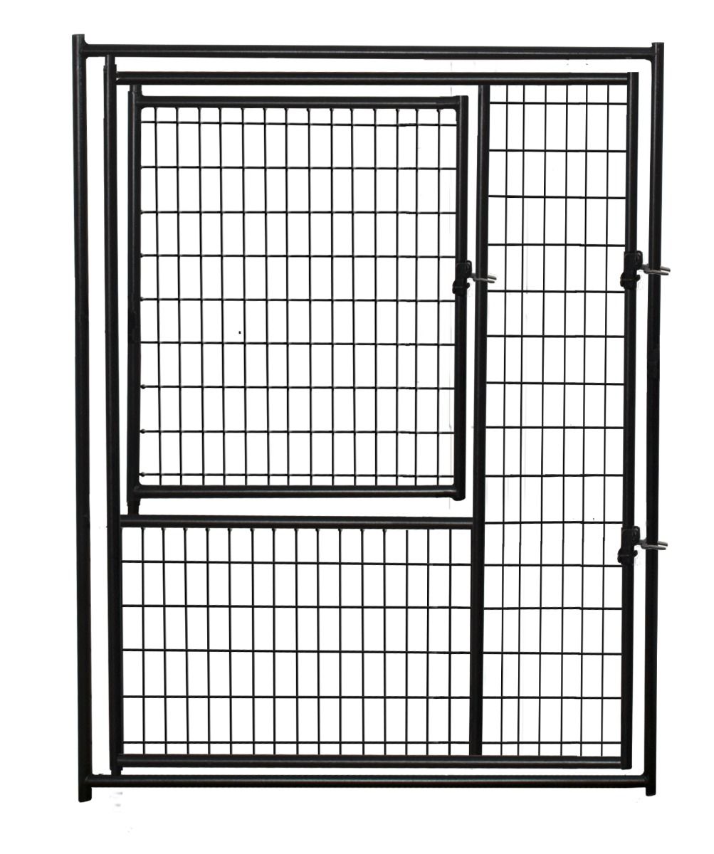 Lucky Dog 6'H x 5'W Black Welded Wire Modular Gate in Gate