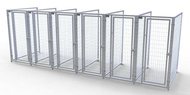 TK Products Pro-Series Backless Multi-Run Dog Kennels 3’x5′ w/ Stainless steel hardware.