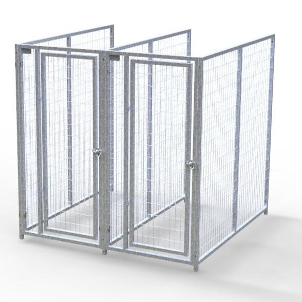TK Products Pro-Series Backless Multi-Run Dog Kennels 3’x6′ w/ Stainless steel hardware.