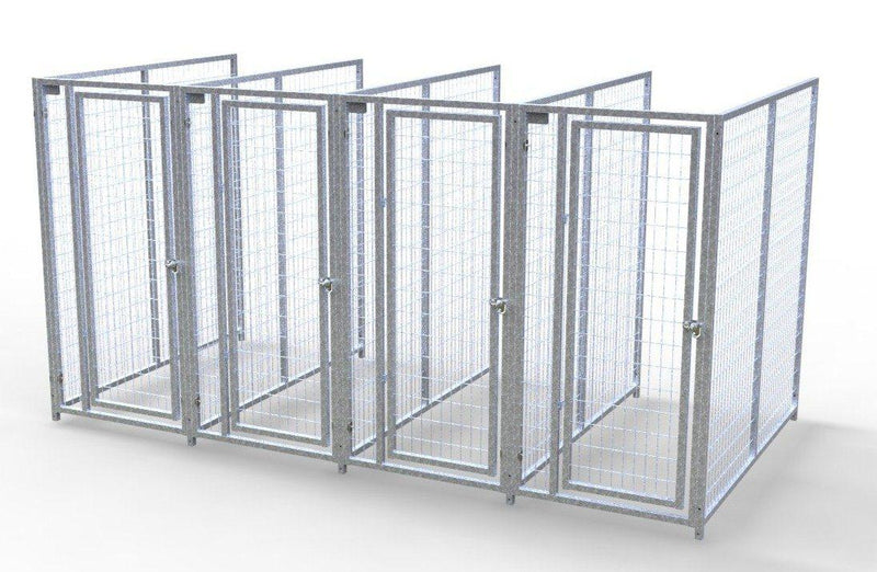 TK Products Pro-Series Backless Multi-Run Dog Kennels 3’x6′ w/ Stainless steel hardware.