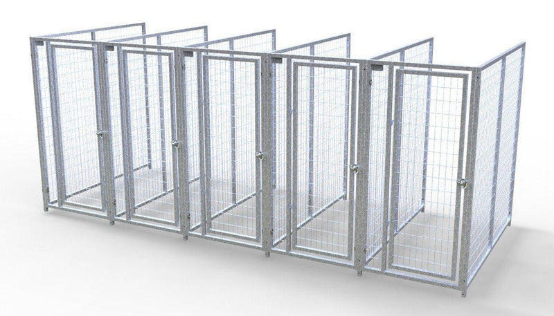 TK Products Pro-Series Backless Multi-Run Dog Kennels 3’x6′ w/ Stainless steel hardware.