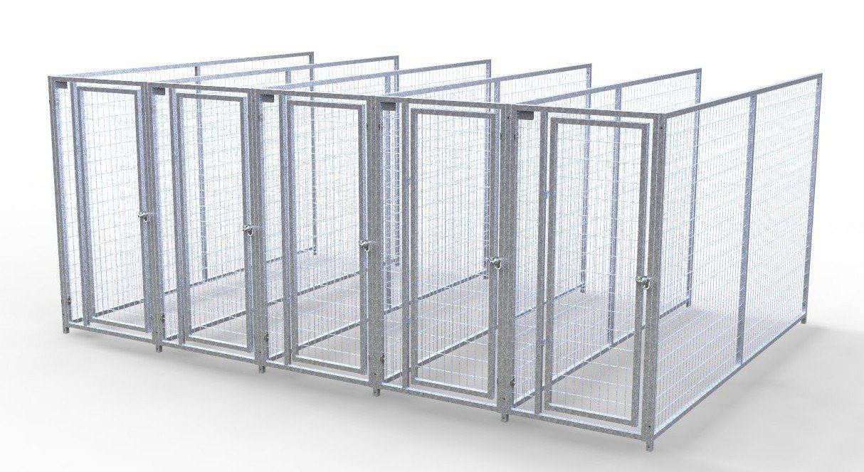 TK Products Pro-Series Backless Multi-Run Dog Kennels 3’x10′ w/ Stainless steel hardware.