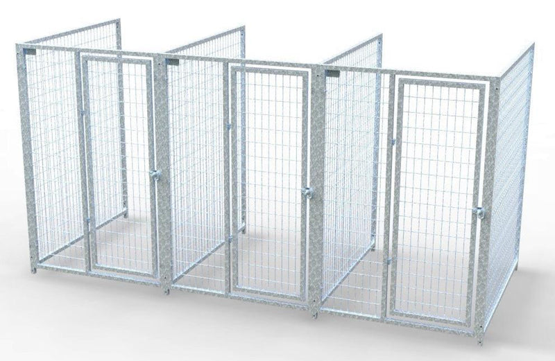 TK Products Pro-Series Backless Multi-Run Dog Kennels 4’x5′ w/ Stainless steel hardware.
