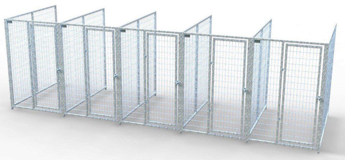 TK Products Pro-Series Backless Multi-Run Dog Kennels 4’x6′ w/ Stainless steel hardware.